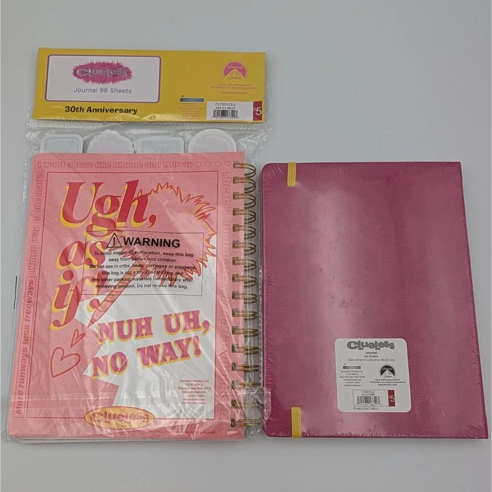 Clueless 30th Anniversary Journal Set 2pk Ugh As If Totally Clueless 96 Sheets